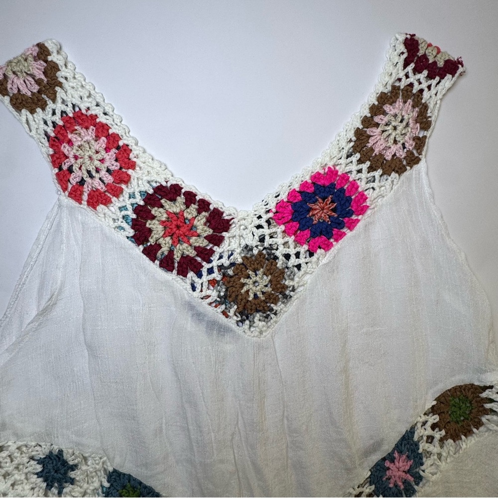 Boho Crochet Fringe Tunic Top - Picture 3 of 7